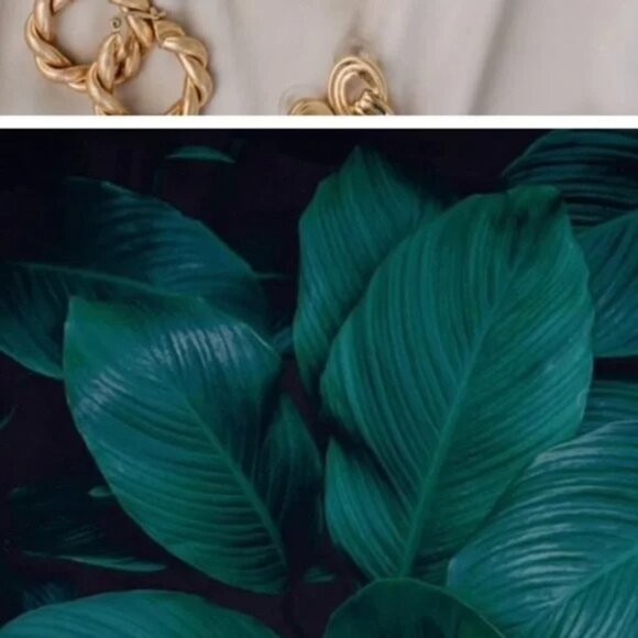 New Zara Golden Textured Irregular Metal Earrings 1124/249 Bloggers Fav ✨🔥 - Picture 6 of 7